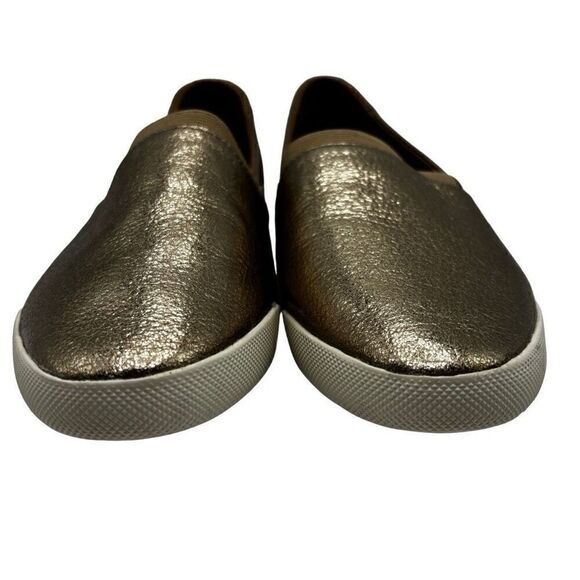 Frye Melanie Slip On Flats Loafers Gold Mirror Size 6.5 - Picture 6 of 9
